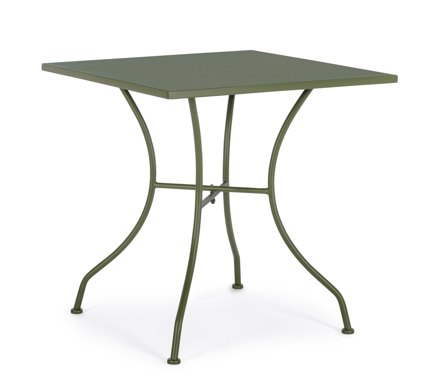 Tavolo rotondo 70x70 per esterno in acciaio verniciato - 5 colori disponibili, Verde foresta - SPEDIZONE GRATUITA- -lapagoda.net