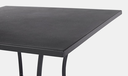 Tavolo rotondo 70x70 per esterno in acciaio verniciato - 5 colori disponibili, Grigio antracite dettaglio- SPEDIZONE GRATUITA- -lapagoda.net