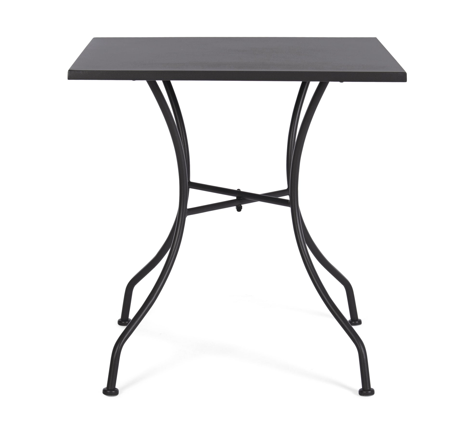 Tavolo rotondo 70x70 per esterno in acciaio verniciato - 5 colori disponibili, Grigio antracite- SPEDIZONE GRATUITA- -lapagoda.net