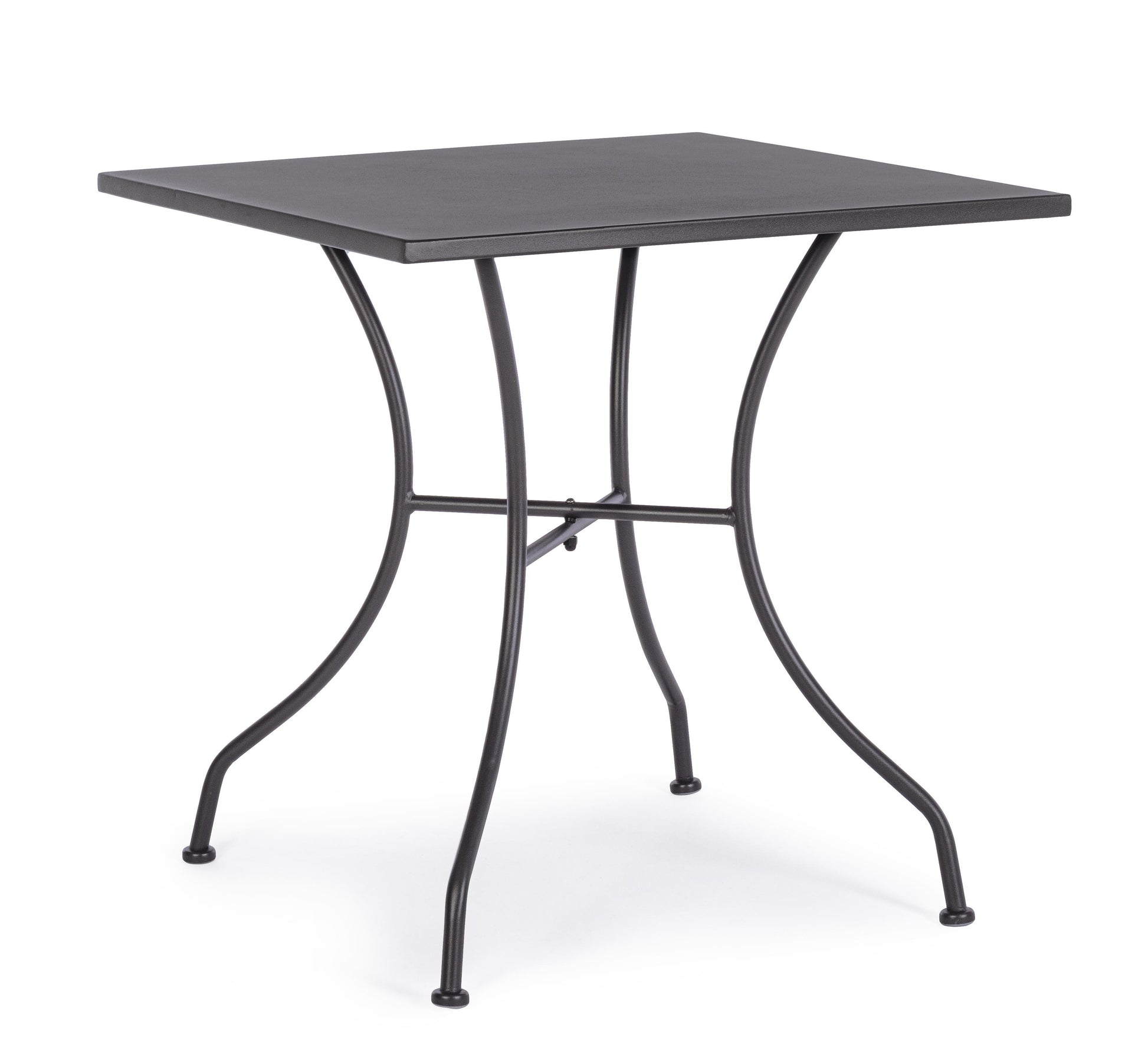Tavolo rotondo 70x70 per esterno in acciaio verniciato - 5 colori disponibili, Grigio antracite- SPEDIZONE GRATUITA- -lapagoda.net