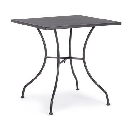 Tavolo rotondo 70x70 per esterno in acciaio verniciato - 5 colori disponibili, Grigio antracite- SPEDIZONE GRATUITA- -lapagoda.net