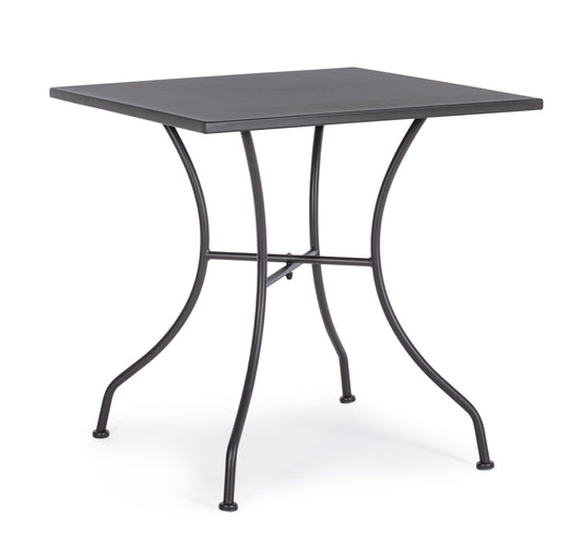 Tavolo rotondo 70x70 per esterno in acciaio verniciato - 5 colori disponibili, Grigio antracite- SPEDIZONE GRATUITA- -lapagoda.net