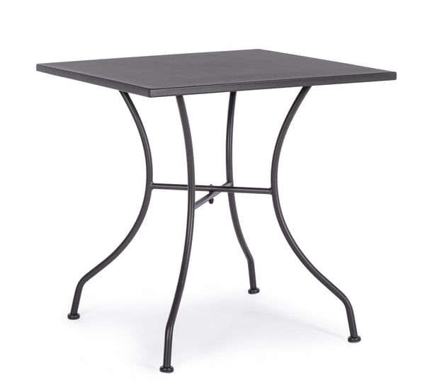 Tavolo rotondo 70x70 per esterno in acciaio verniciato - 5 colori disponibili, Grigio antracite- SPEDIZONE GRATUITA- -lapagoda.net