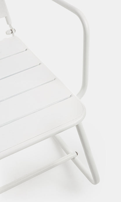 Poltrona dondolo industrial per esterni in acciaio verniciato opaco - 5 colori disponibili - BIANCO - SPEDIZIONE GRATUITA - lapagoda.net