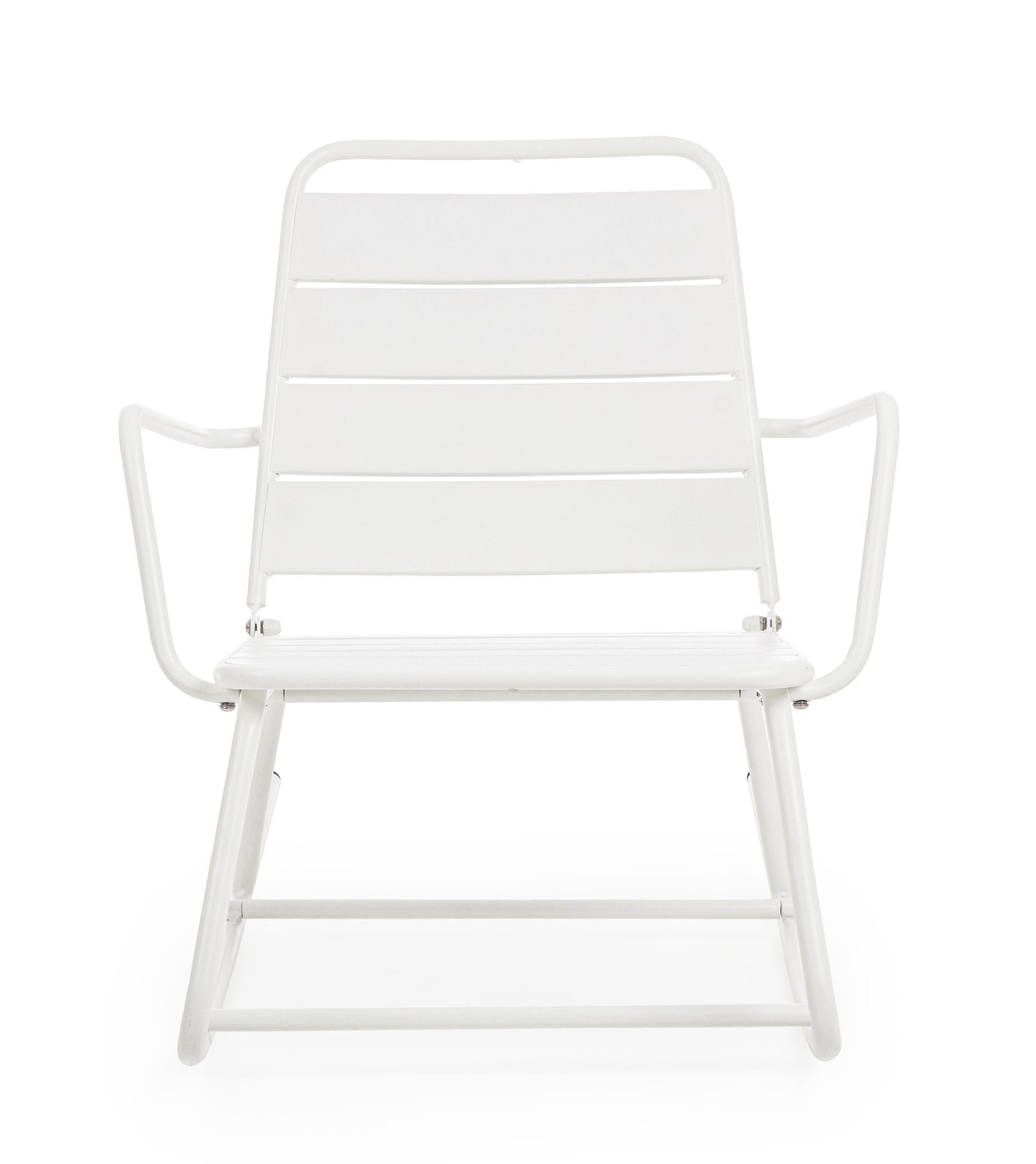 Poltrona dondolo industrial per esterni in acciaio verniciato opaco - 5 colori disponibili - BIANCO - SPEDIZIONE GRATUITA - lapagoda.net