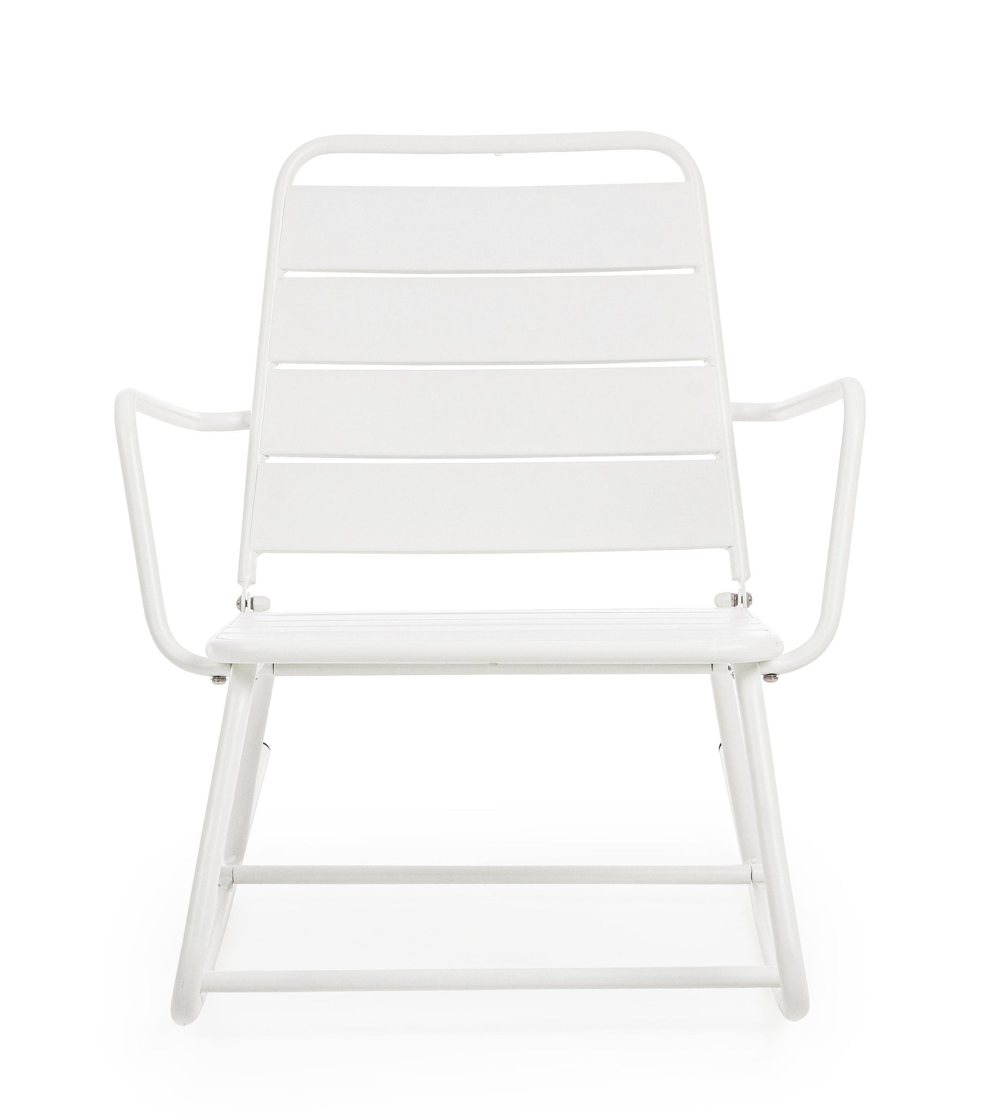 Poltrona dondolo industrial per esterni in acciaio verniciato opaco - 5 colori disponibili - BIANCO - SPEDIZIONE GRATUITA - lapagoda.net