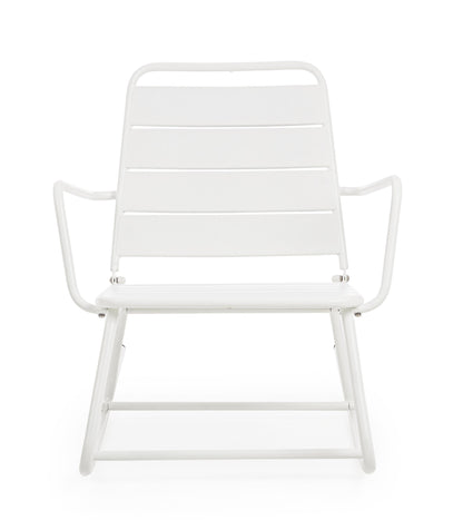 Poltrona dondolo industrial per esterni in acciaio verniciato opaco - 5 colori disponibili - BIANCO - SPEDIZIONE GRATUITA - lapagoda.net