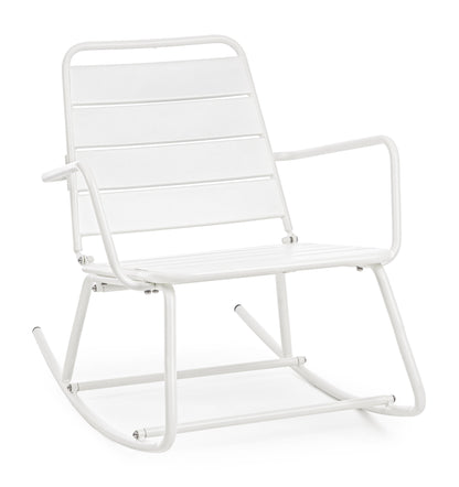 Poltrona dondolo industrial per esterni in acciaio verniciato opaco - 5 colori disponibili - SPEDIZIONE GRATUITA - lapagoda.net