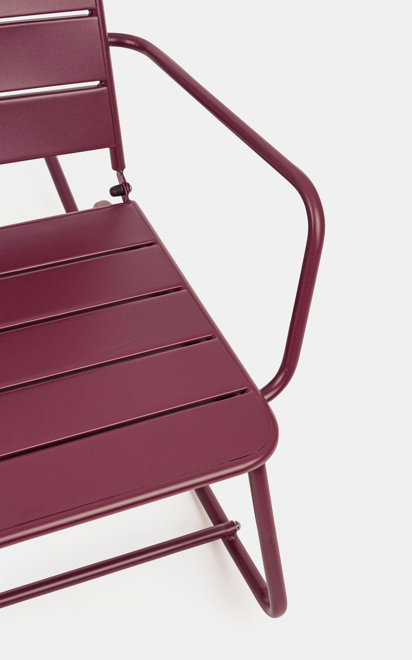 Poltrona dondolo industrial per esterni in acciaio verniciato opaco - 5 colori disponibili - BORDEAUX - SPEDIZIONE GRATUITA - lapagoda.net