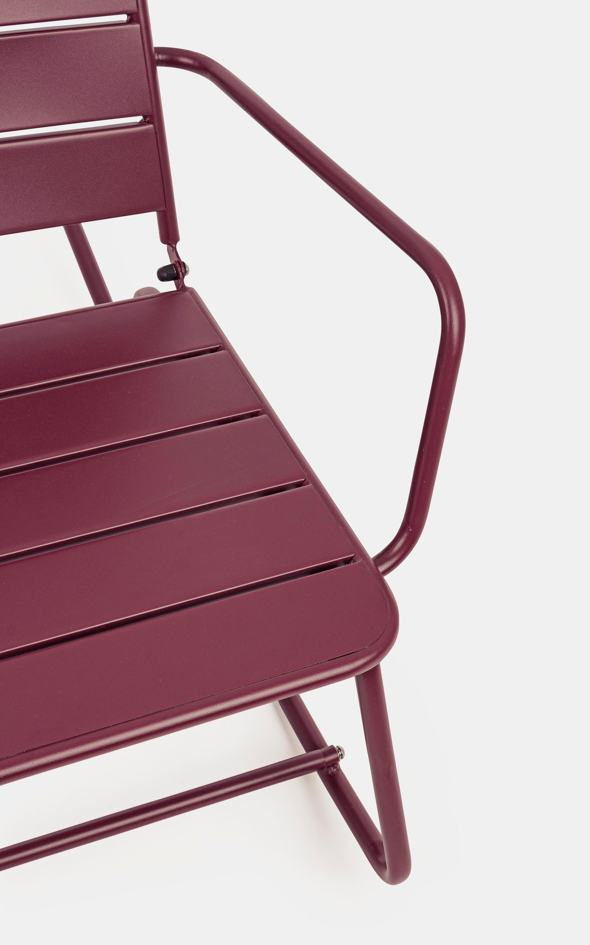 Poltrona dondolo industrial per esterni in acciaio verniciato opaco - 5 colori disponibili - BORDEAUX - SPEDIZIONE GRATUITA - lapagoda.net