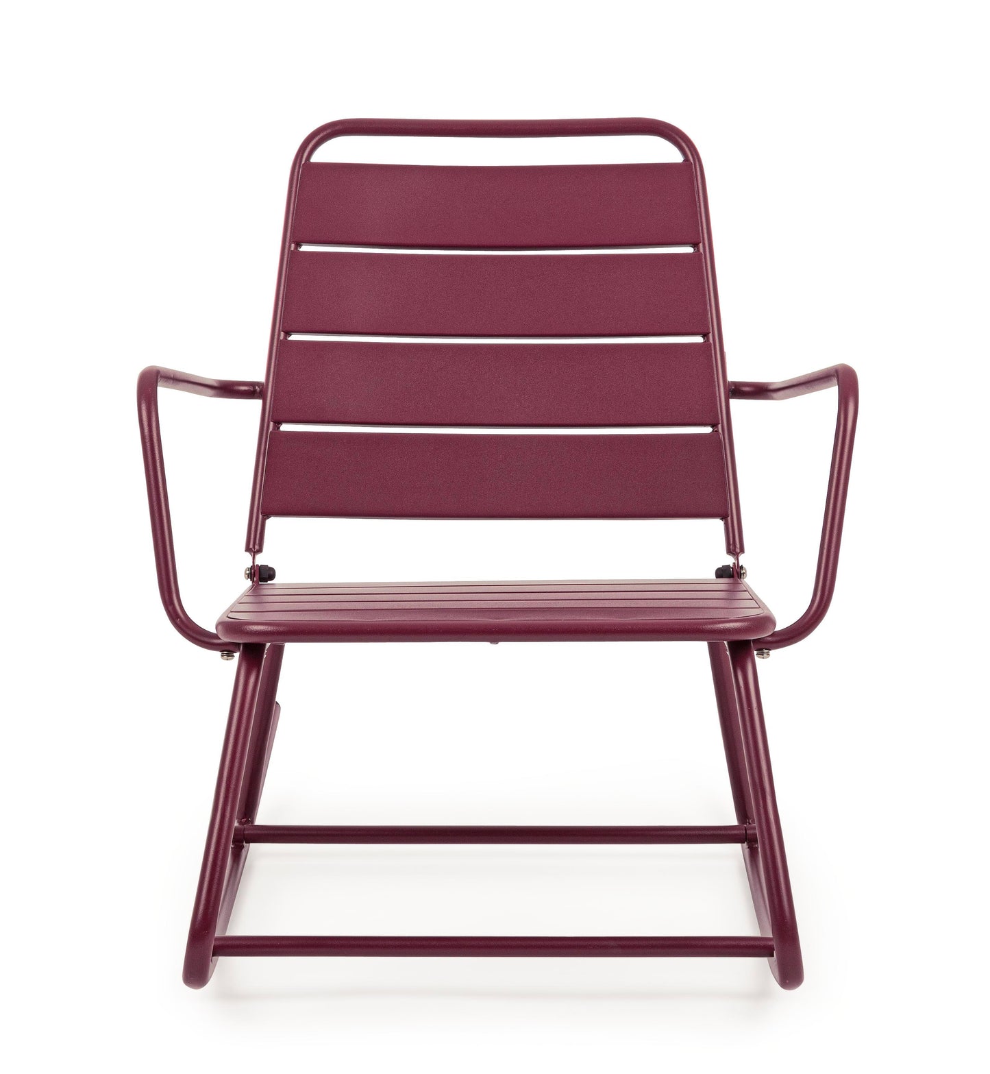 Poltrona dondolo industrial per esterni in acciaio verniciato opaco - 5 colori disponibili - BORDEAUX - SPEDIZIONE GRATUITA - lapagoda.net