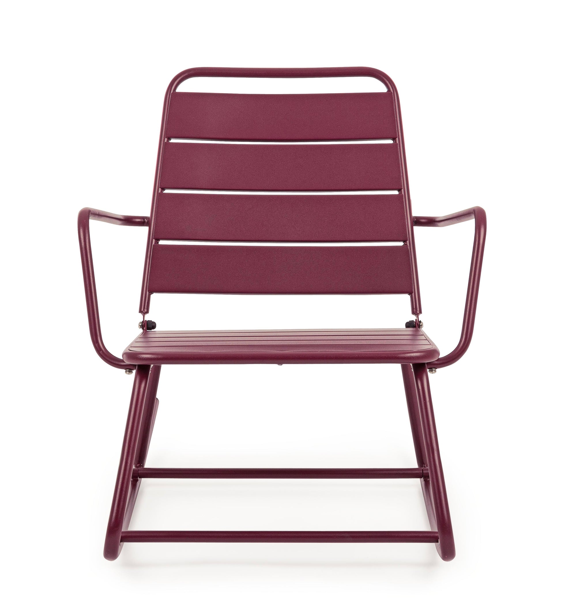 Poltrona dondolo industrial per esterni in acciaio verniciato opaco - 5 colori disponibili - BORDEAUX - SPEDIZIONE GRATUITA - lapagoda.net