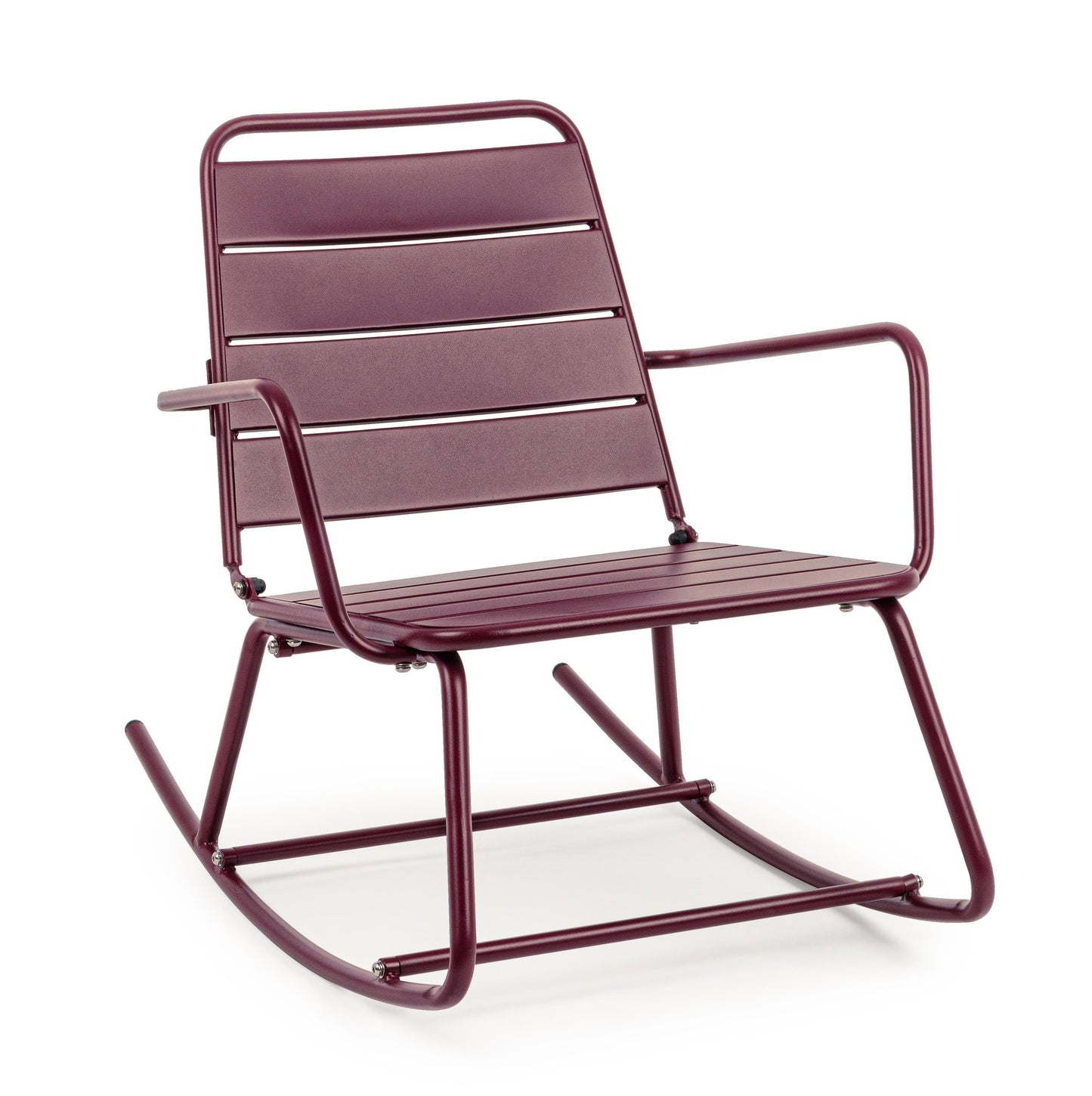 Poltrona dondolo industrial per esterni in acciaio verniciato opaco - 5 colori disponibili - BORDEAUX - SPEDIZIONE GRATUITA - lapagoda.net