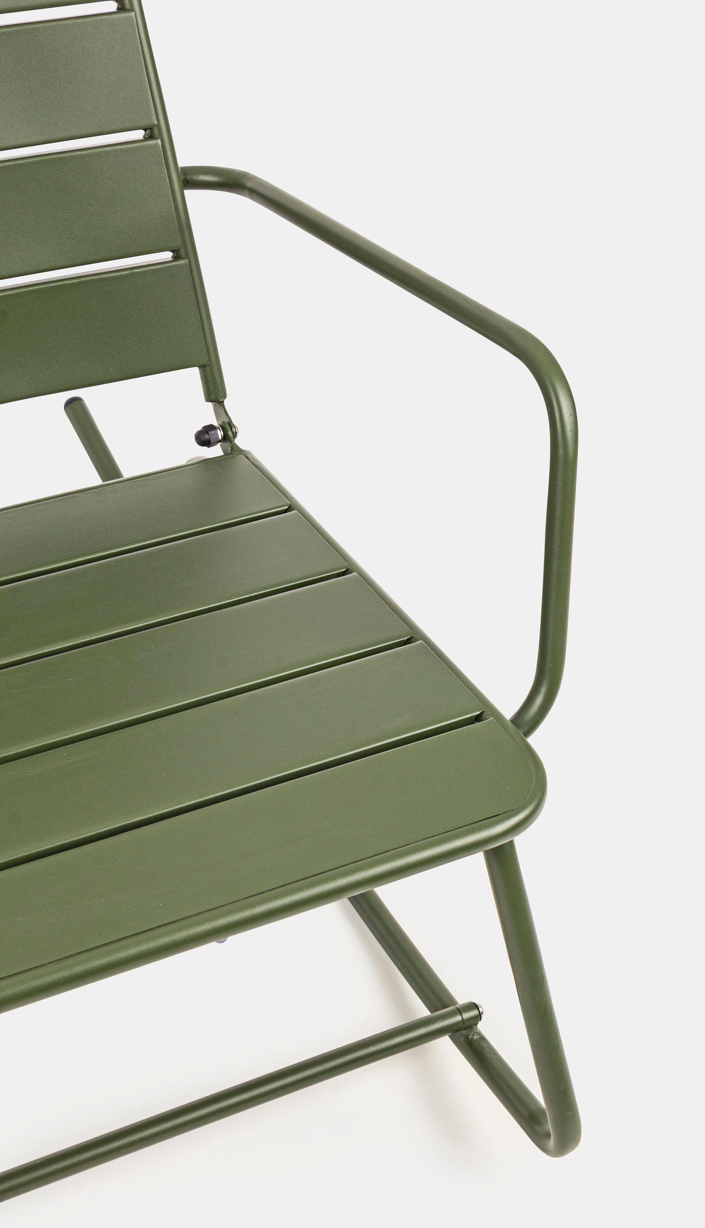 Poltrona dondolo industrial per esterni in acciaio verniciato opaco - 5 colori disponibili - VERDE FORESTA - SPEDIZIONE GRATUITA - lapagoda.net