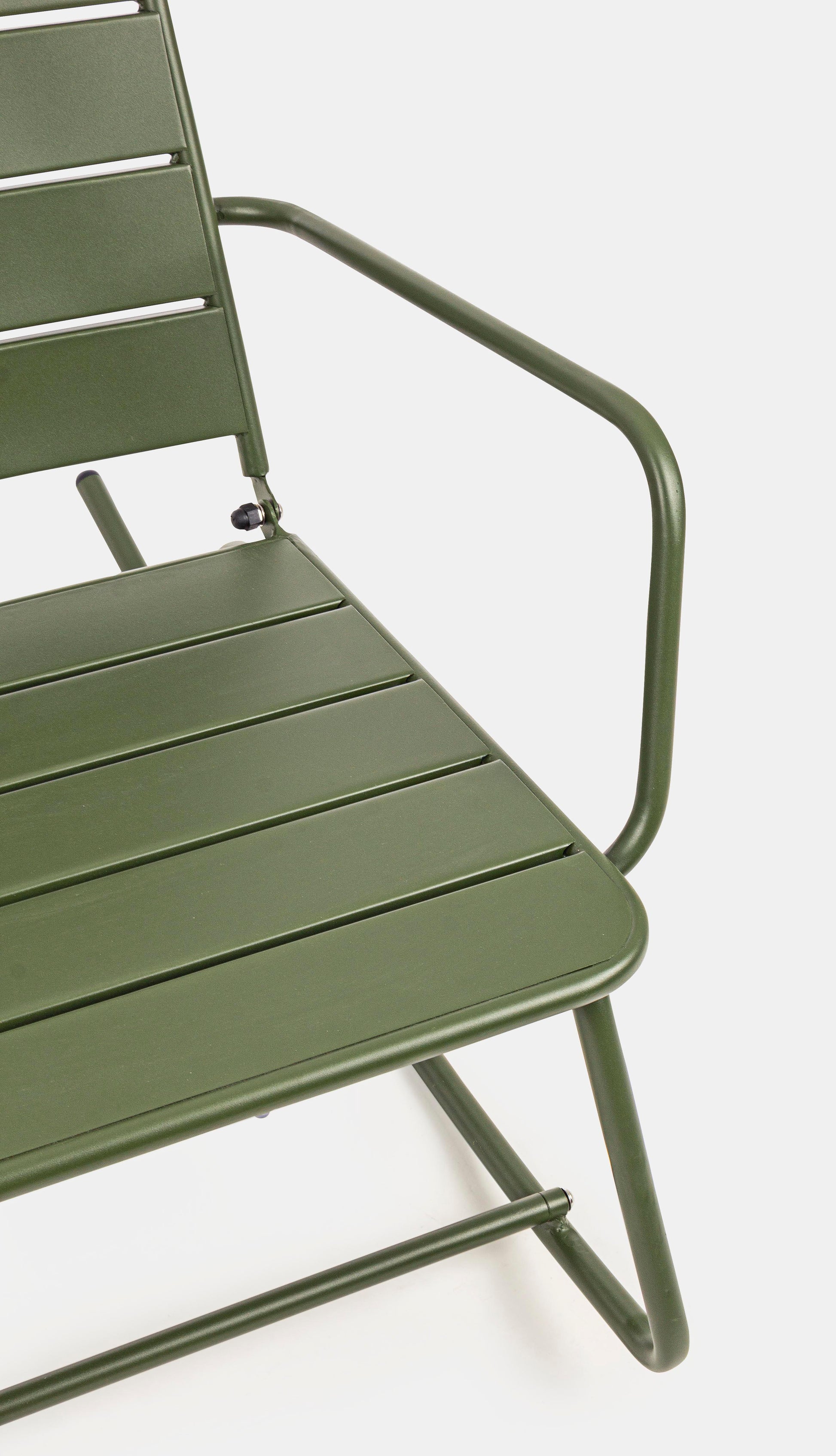 Poltrona dondolo industrial per esterni in acciaio verniciato opaco - 5 colori disponibili - VERDE FORESTA - SPEDIZIONE GRATUITA - lapagoda.net