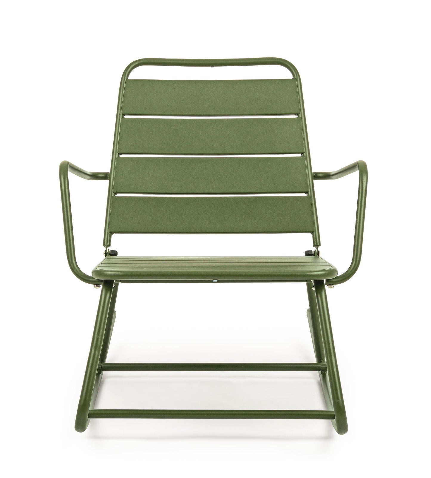 Poltrona dondolo industrial per esterni in acciaio verniciato opaco - 5 colori disponibili - VERDE FORESTA - SPEDIZIONE GRATUITA - lapagoda.net