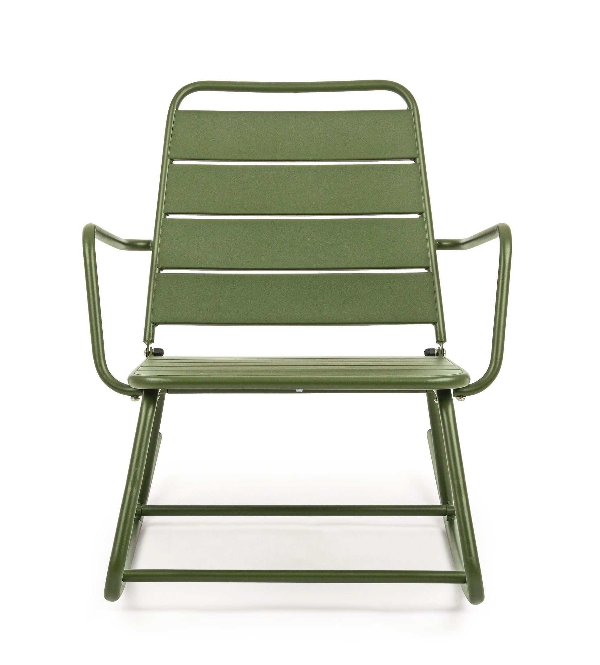 Poltrona dondolo industrial per esterni in acciaio verniciato opaco - 5 colori disponibili - VERDE FORESTA - SPEDIZIONE GRATUITA - lapagoda.net