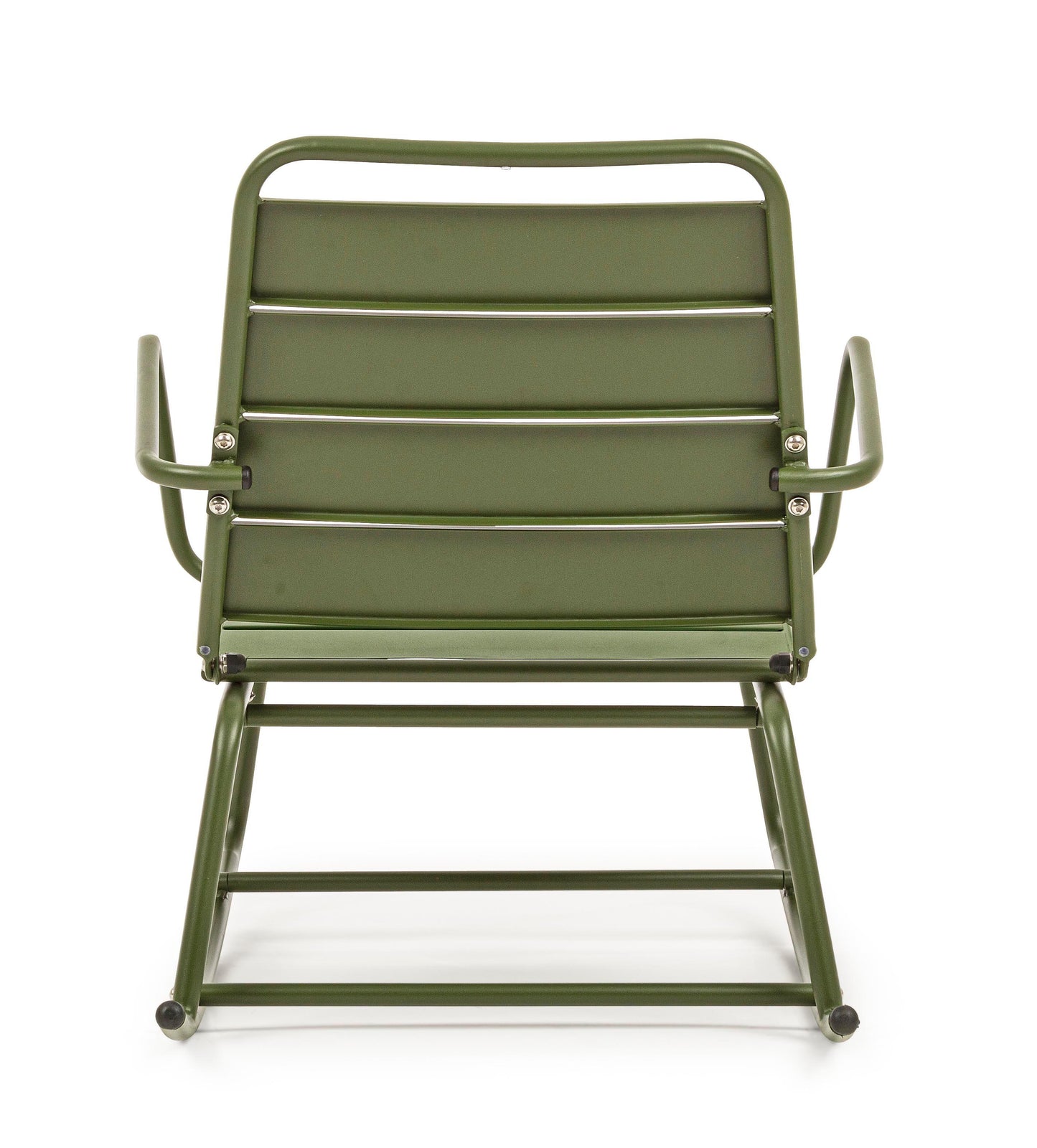 Poltrona dondolo industrial per esterni in acciaio verniciato opaco - 5 colori disponibili - VERDE FORESTA - SPEDIZIONE GRATUITA - lapagoda.net