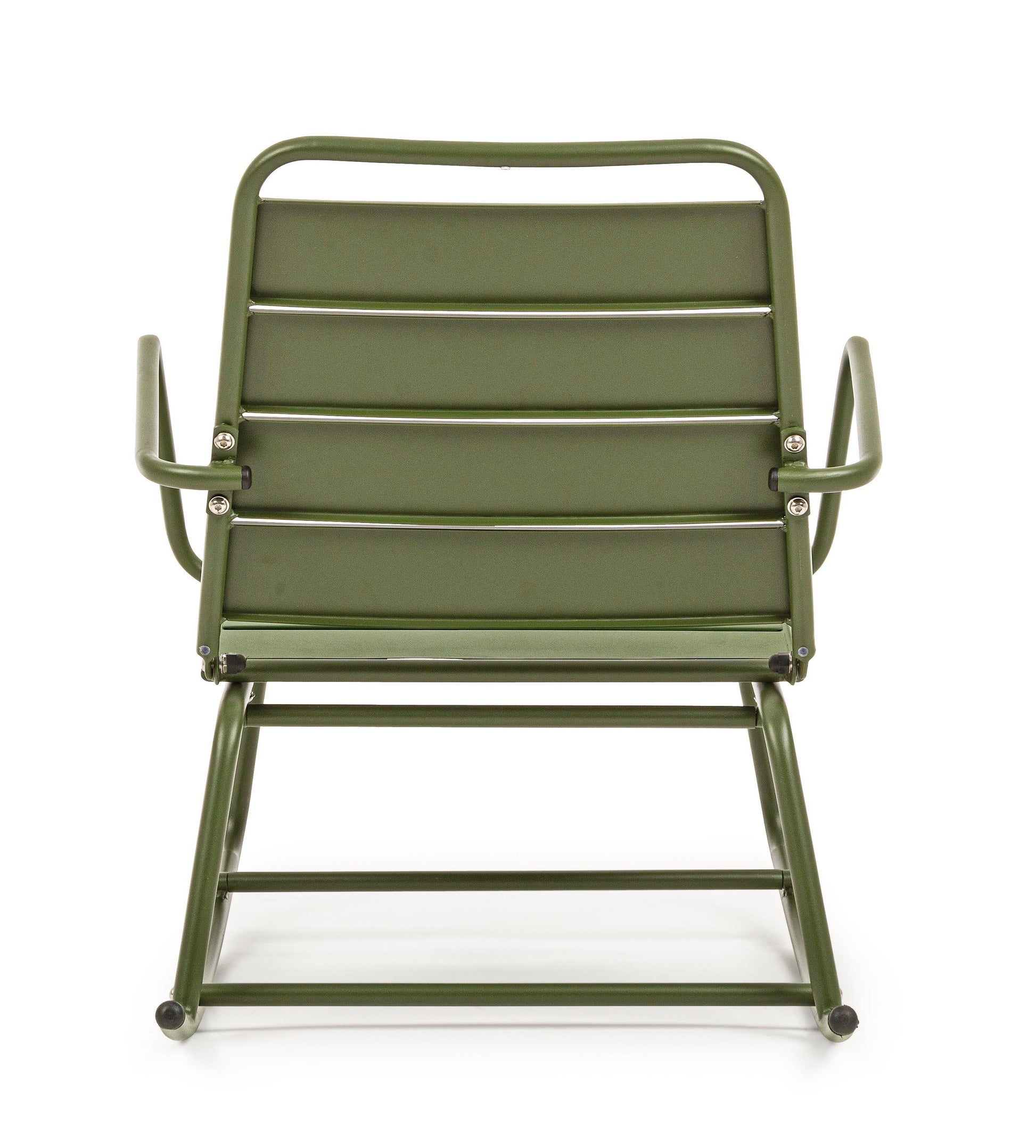 Poltrona dondolo industrial per esterni in acciaio verniciato opaco - 5 colori disponibili - VERDE FORESTA - SPEDIZIONE GRATUITA - lapagoda.net