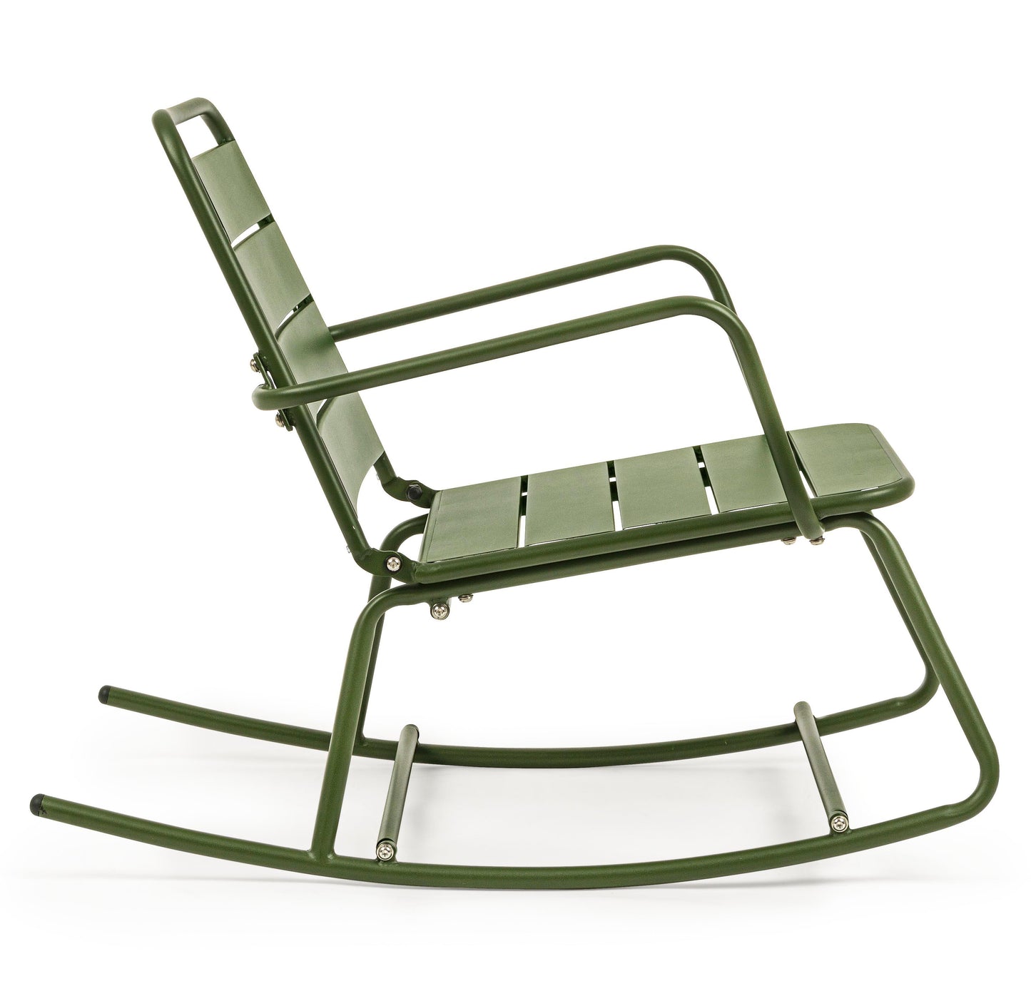 Poltrona dondolo industrial per esterni in acciaio verniciato opaco - 5 colori disponibili - VERDE FORESTA - SPEDIZIONE GRATUITA - lapagoda.net