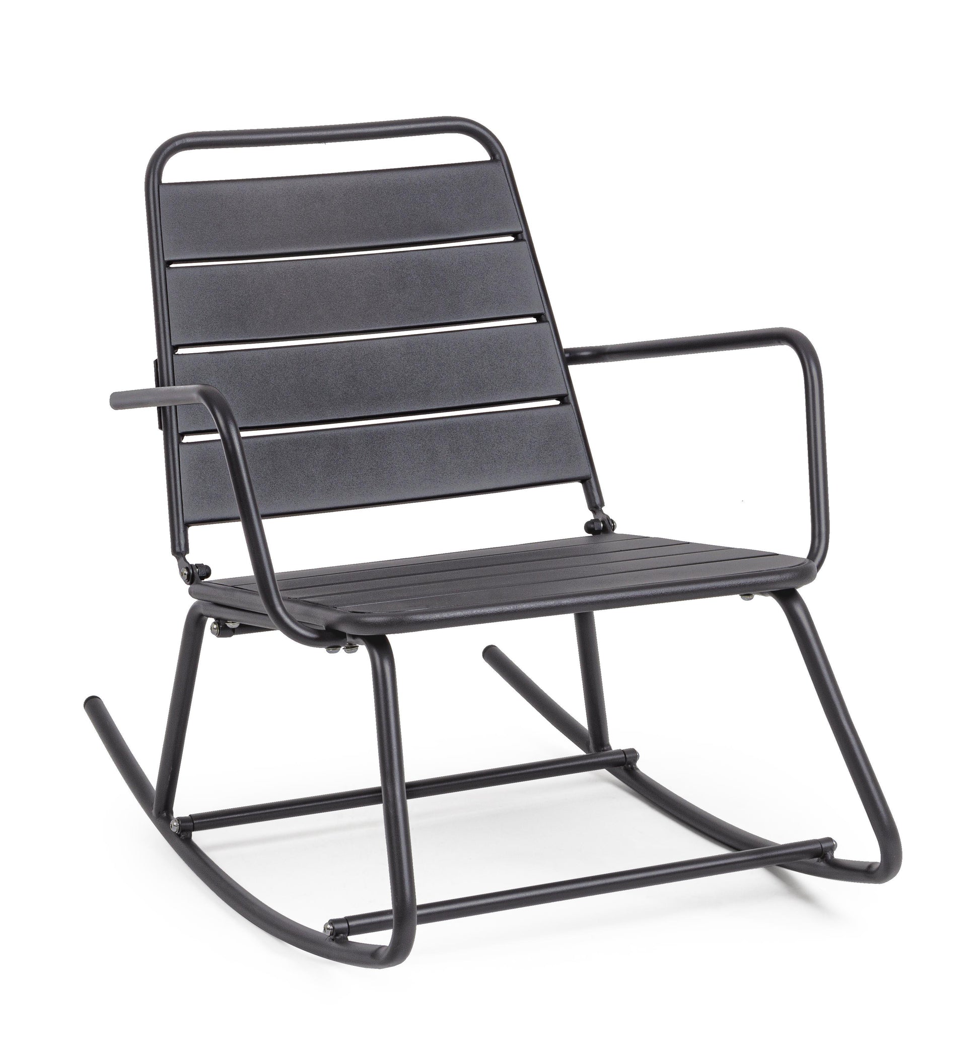 Poltrona dondolo industrial per esterni in acciaio verniciato opaco - 5 colori disponibili - GRIGIO ANTRACITE - SPEDIZIONE GRATUITA - lapagoda.net