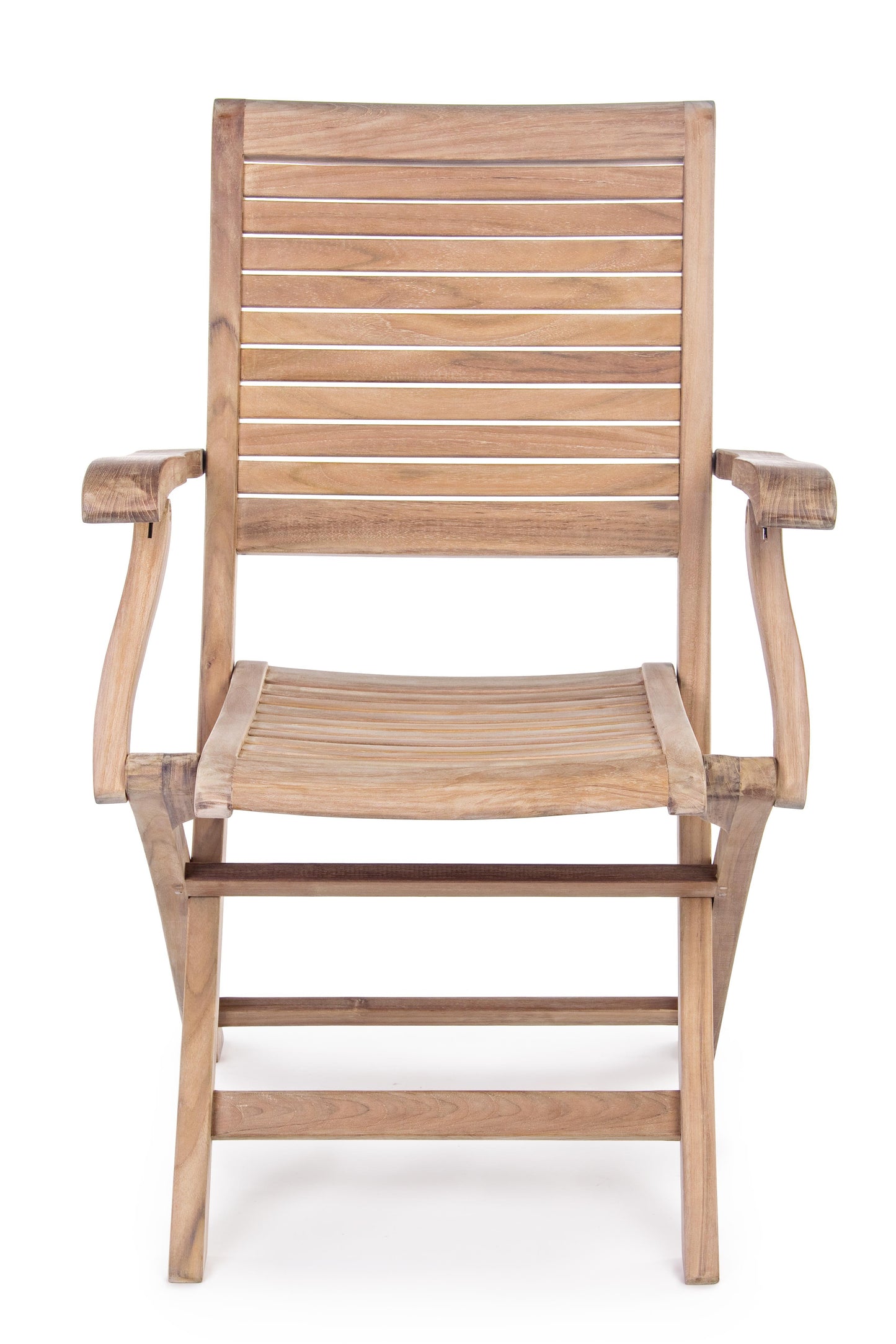 Sedia pranzo pieghevole con braccioli in legno di Teak naturale  SCONTO 20% - lapagoda.net