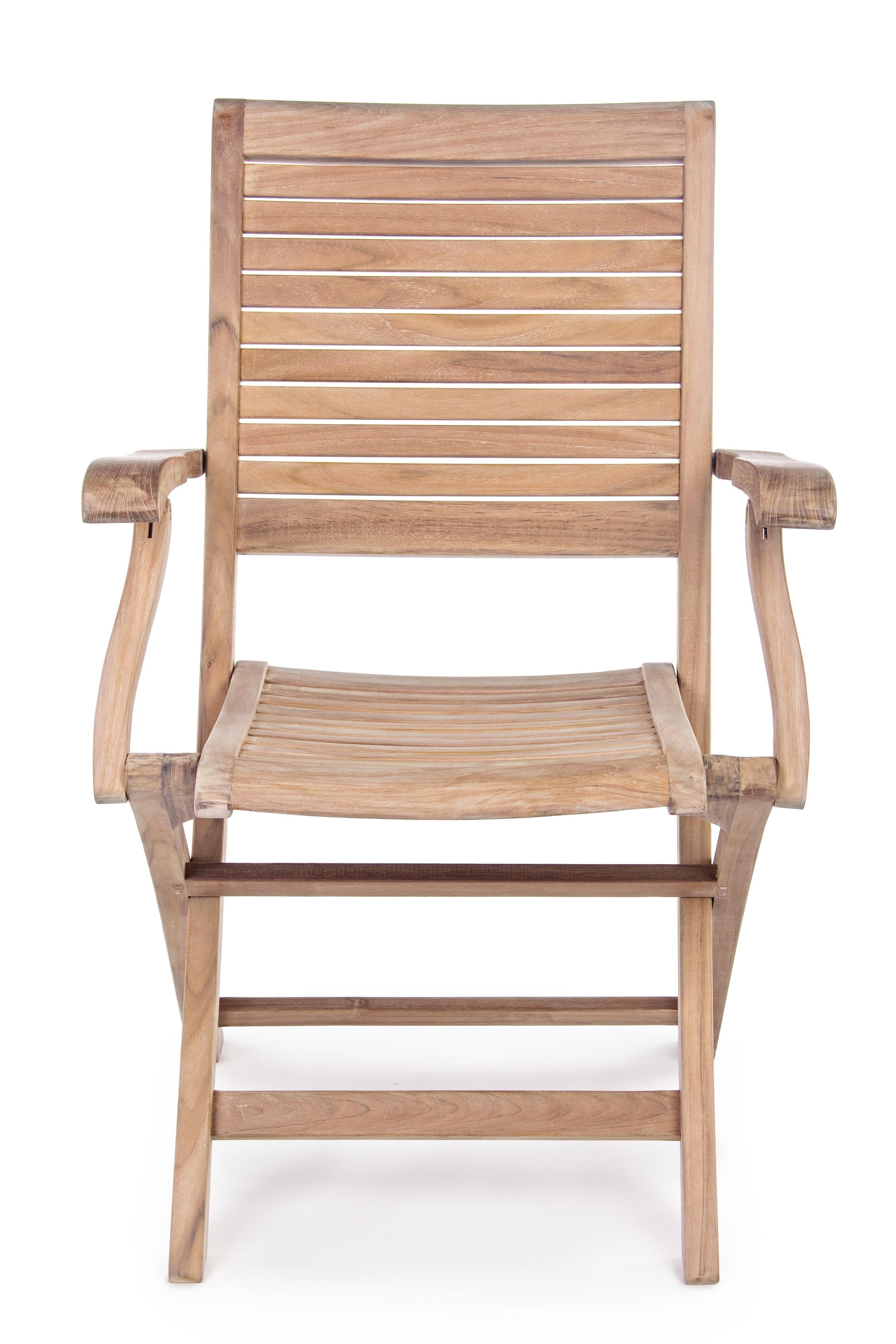 Sedia pranzo pieghevole con braccioli in legno di Teak naturale  SCONTO 20% - lapagoda.net