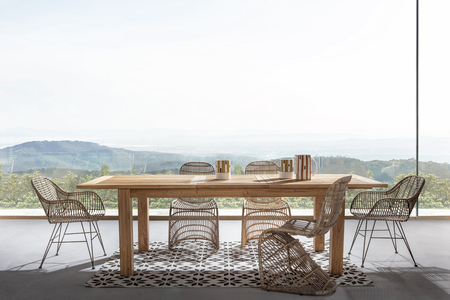 Tavolo allungabile in legno massiccio di teak riciclato naturale 200/260X100 sconto 20% - lapagoda.net