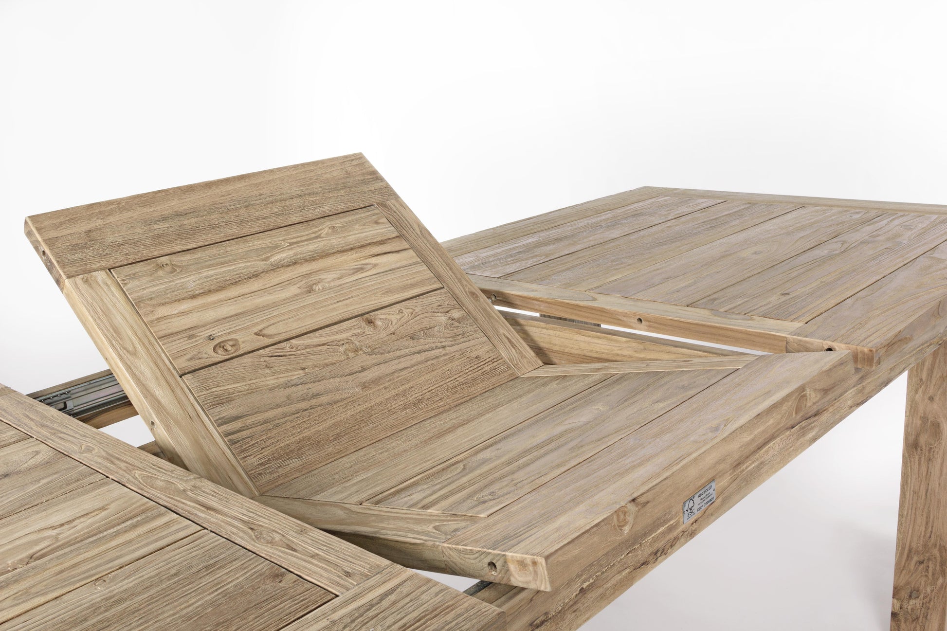 Tavolo allungabile in legno massiccio di teak riciclato naturale 200/260X100 sconto 20% - lapagoda.net