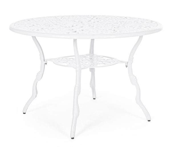 Tavolo rotondo D110 liberty da esterno in fusione di alluminio Bianco  spedizione gratuita- lapagoda.net