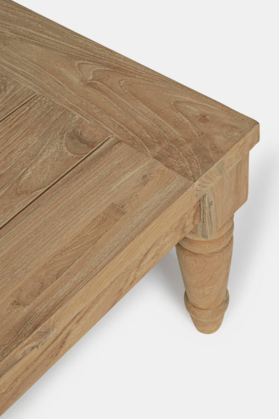 Tavolino etnico115x65 in legno teak naturale finitura rustica - SPEDIZIONE GRATUITA- lapagoda.net