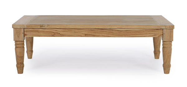 Tavolino etnico 115x65 in legno teak naturale finitura rustica- SPEDIZIONE GRATUITA- lapagoda.net