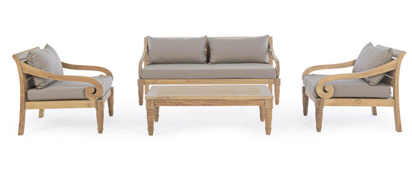 Tavolino etnico 115x65 in legno teak naturale finitura rustica - Salotto completo- SPEDIZIONE GRATUITA- lapagoda.net
