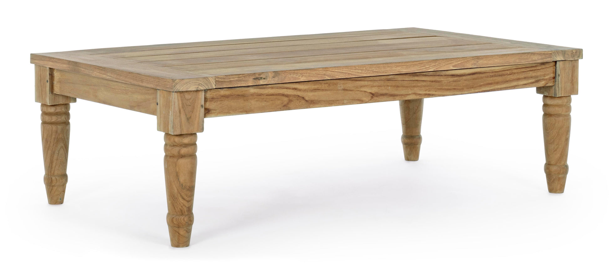 Tavolino etnico 115x65 in legno teak naturale finitura rustica - SPEDIZIONE GRATUITA- lapagoda.net