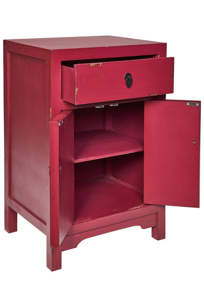 Credenza cinese in pioppo colori verde rosso giallo 2a 1c