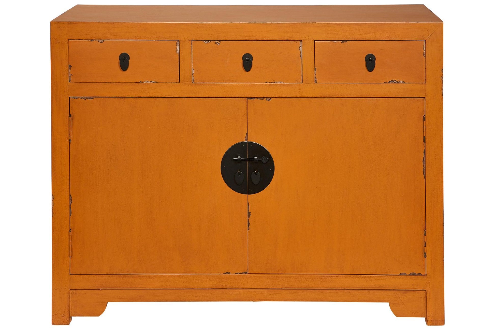 Credenza cinese in pioppo colori verde giallo bianco vinaccia 3a 2c - lapagoda.net