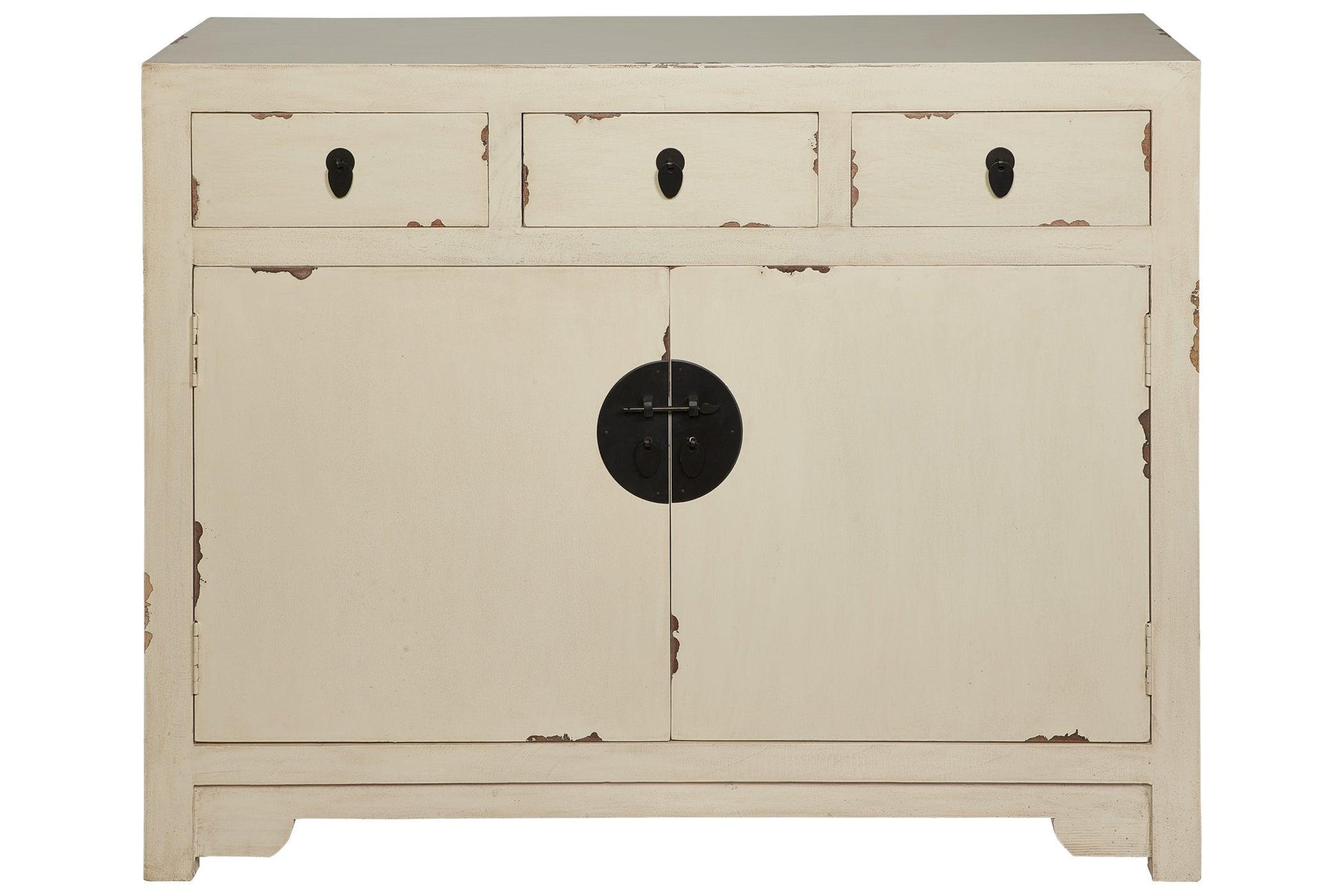Credenza cinese in pioppo colori verde giallo bianco vinaccia 3a 2c - lapagoda.net