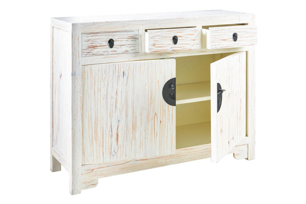 Credenza cinese in pioppo colori blu bianca azzurra celeste 3a 2c