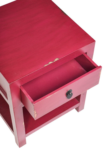 Comodino cinese in pioppo diversi colori 1c