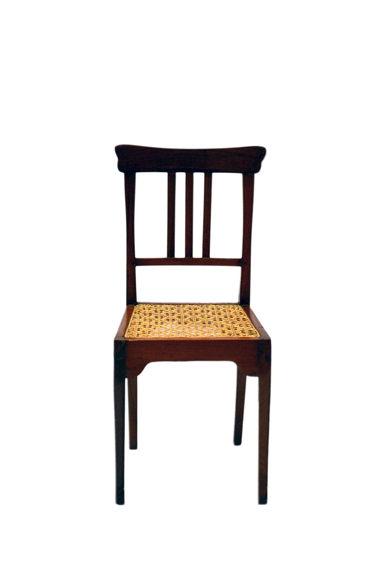 sedie antiche in teak e paglia di Vienna epoca coloniale mobili indiani online  