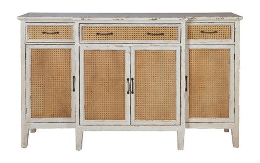 Credenza Shabby chic vintage paglia di Vienna antic green grape white 3c 4a - lapagoda.net