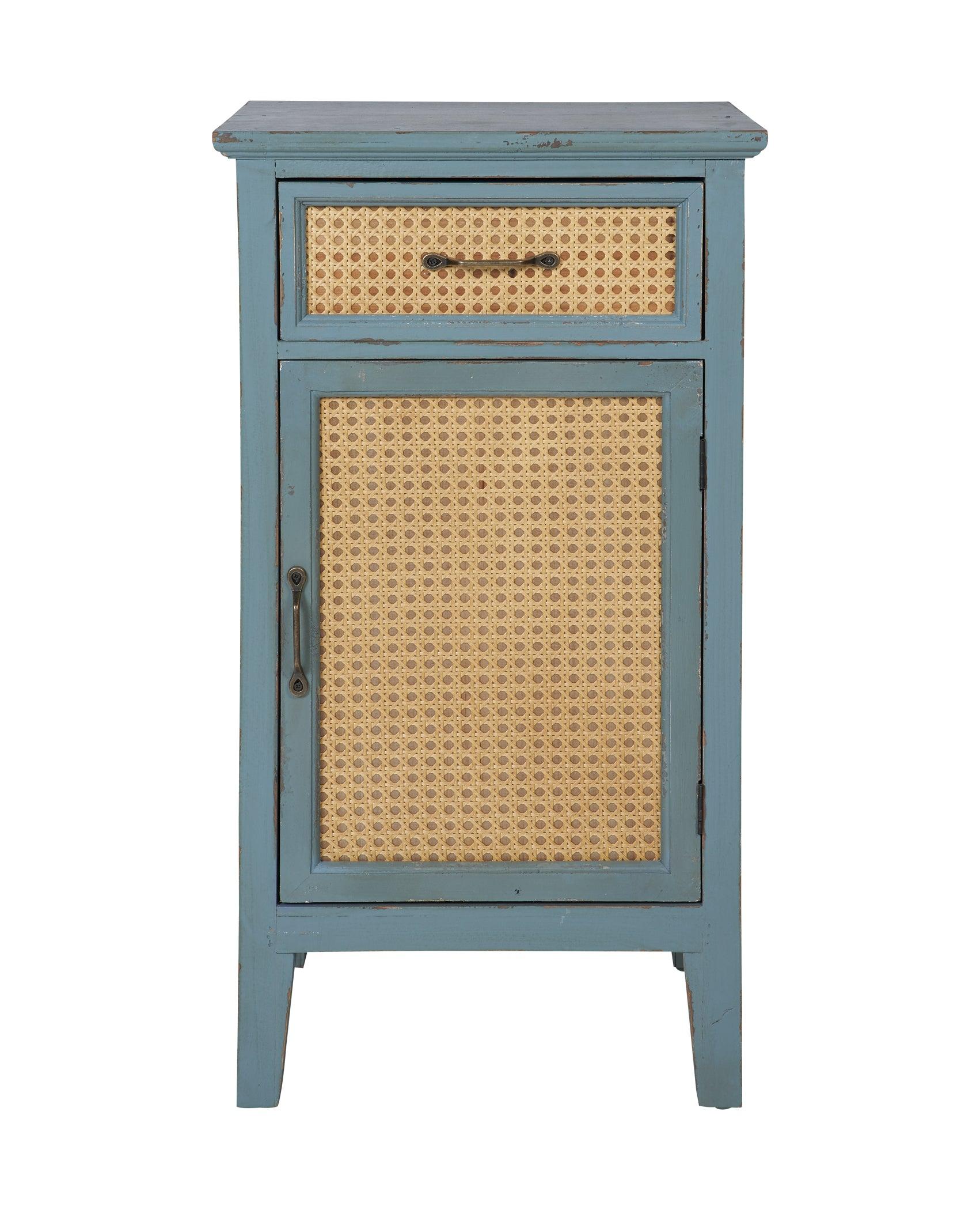 Comodino Shabby chic vintage paglia di Vienna antic grey green grape white 1c 1a - lapagoda.net