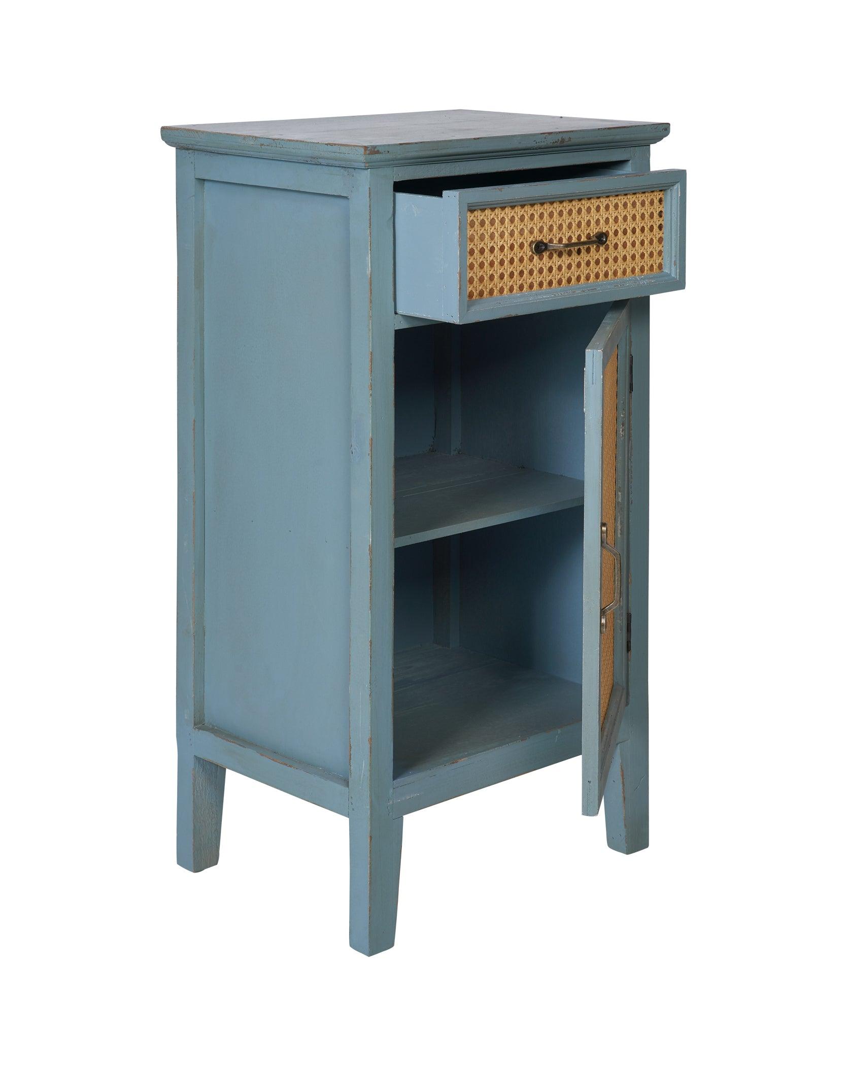 Comodino Shabby chic vintage paglia di Vienna antic grey green grape white 1c 1a - lapagoda.net