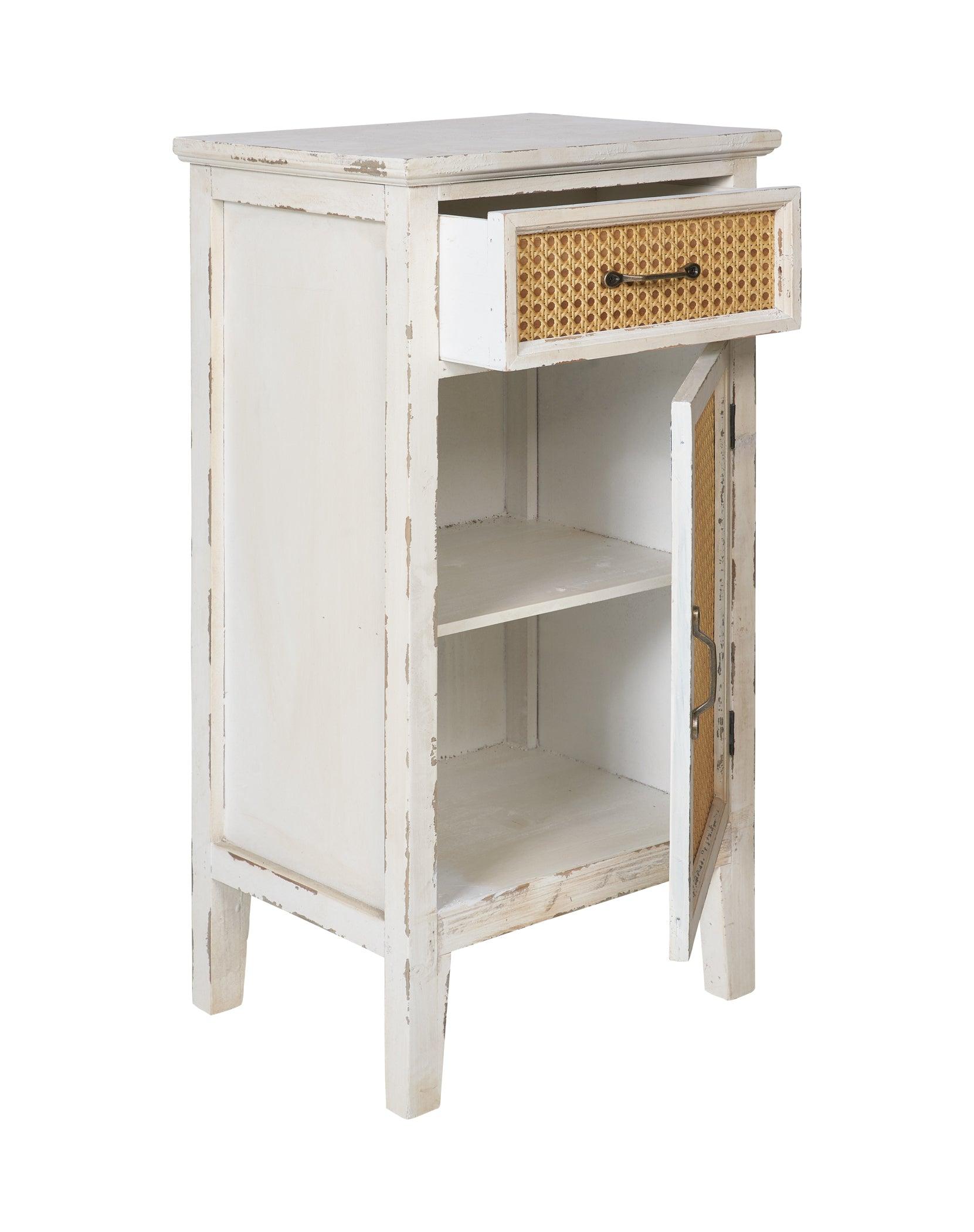 Comodino Shabby chic vintage paglia di Vienna antic grey green grape white 1c 1a - lapagoda.net