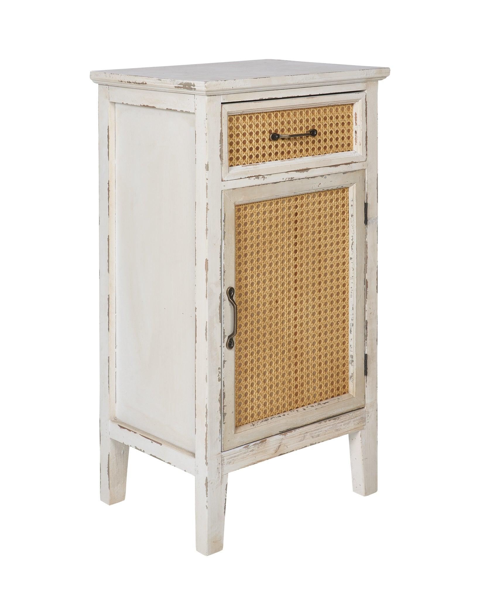 Comodino Shabby chic vintage paglia di Vienna antic grey green grape white 1c 1a - lapagoda.net