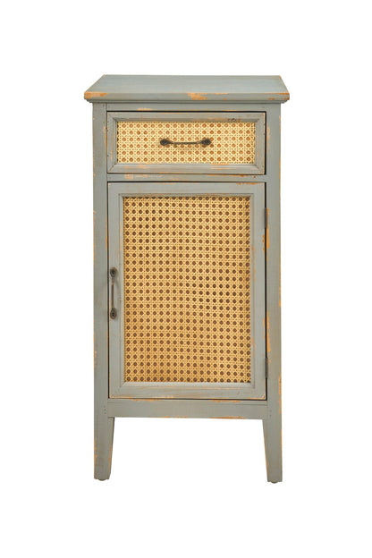 Comodino Shabby chic vintage paglia di Vienna antic grey green grape white 1c 1a - lapagoda.net