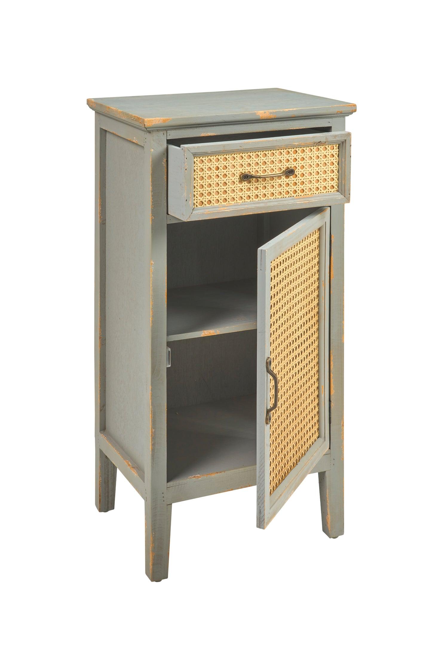Comodino Shabby chic vintage paglia di Vienna antic grey green grape white 1c 1a - lapagoda.net