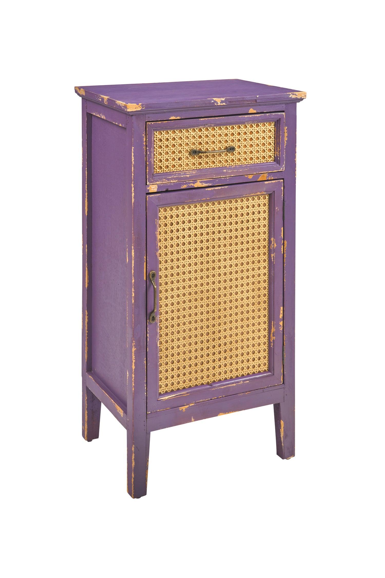 Comodino Shabby chic vintage paglia di Vienna antic grey green grape white 1c 1a - lapagoda.net