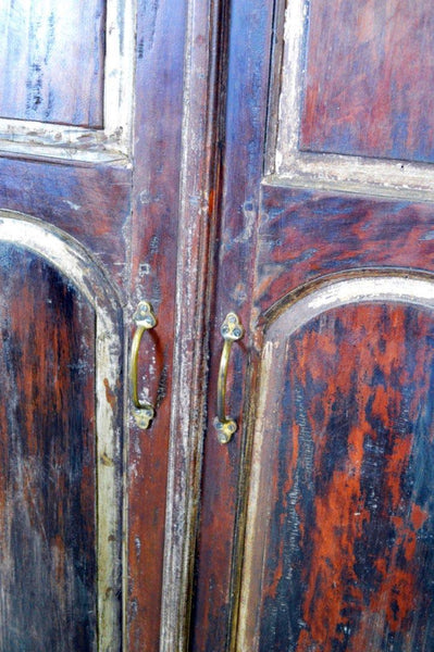 Armadio india epoca vintage coloniale in mogano 2 ante