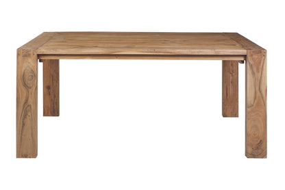Tavolo etnico minimale da pranzo in Acacia massiccio con prolunghe estraibili - lapagoda.net